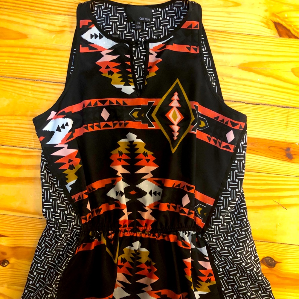 GREYLIN peplum silk xs top